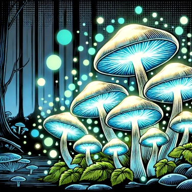 Explique pourquoi certaines espèces de champignons sont bioluminescentes ?