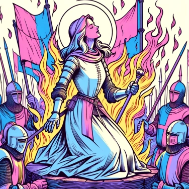 Explique pourquoi Jeanne d'Arc a été condamnée pour hérésie et brûlée vive sur un bûcher ?