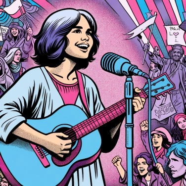 Explique pourquoi Joan Baez a-t-elle été une voix majeure de la musique folk et de l'engagement social pendant les années 1960 ?