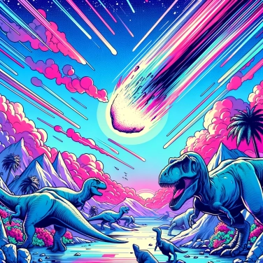 Explique pourquoi l'extinction des dinosaures a été causée par la chute d'une météorite géante il y a des millions d'années ?