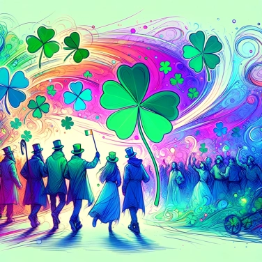 Explique pourquoi la fête de la Saint-Patrick est associée au trèfle à quatre feuilles en Irlande ?