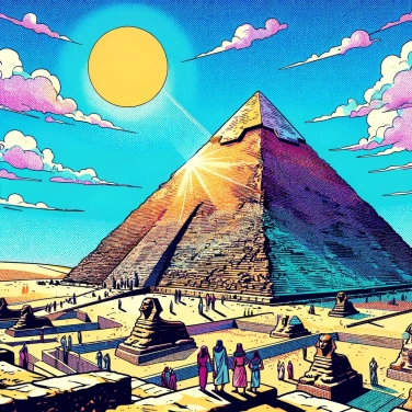 Explique pourquoi la pyramide de Khéops est considérée comme l'une des sept merveilles du monde antique ?