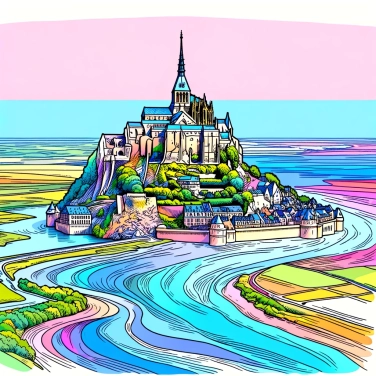 Explique pourquoi le Mont Saint-Michel est-il entouré d'eau ?